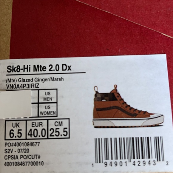 Vans Sk8-Hi Mte 2.0 Dx Glazed Ginger/Marshmallow M - Picture 16 of 16